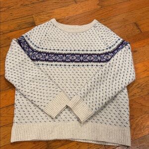J Crew 100% Wool Fair Isle Sweater